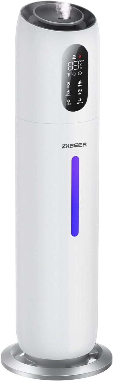 Humidifiers for Bedroom Large Room,ZXBEER 9L Top Fill Ultrasonic Humidifier with 360°Nozzle 7 Color Light Auto Shut-Off,3 Modes Run Up to 48 Hrs Super Quiet Cool Mist Humidifier for Home Baby Adult
