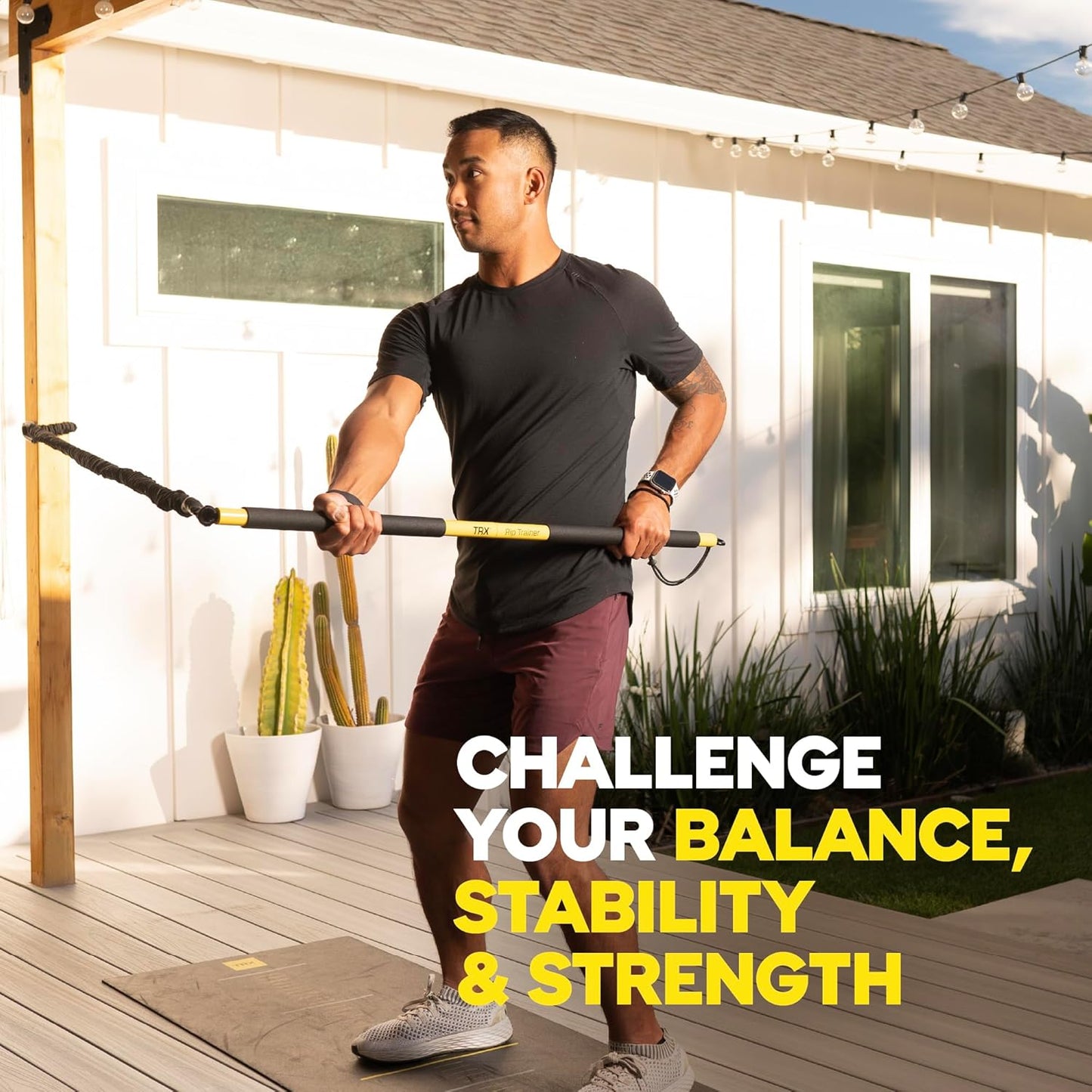TRX Training Rip Training Resistance-Cord Attachment, Resistance-Training Exercise Equipment for Home Workouts, Bungee Fitness Cord, (Lite), (20 lbs)