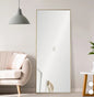 Portland Rectangular Leaning Mirror with Gold Frame