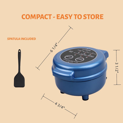 Smart Fried Egg Cooker – Automatic Fried Egg Maker – 6 Egg Modes Sunny Side Up to Fully Cooked – Non-Stick Round Egg Fryer with Auto Power Off & Alarm