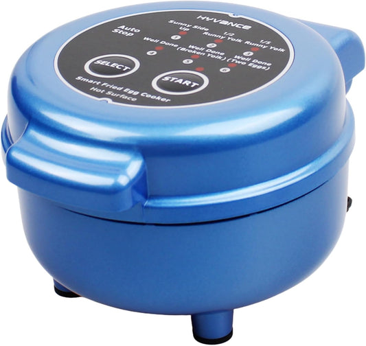 Smart Fried Egg Cooker – Automatic Fried Egg Maker – 6 Egg Modes Sunny Side Up to Fully Cooked – Non-Stick Round Egg Fryer with Auto Power Off & Alarm