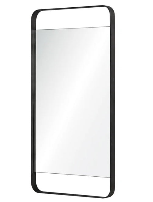 Stratford Industrial-style Mirror with Grey Metal Frame