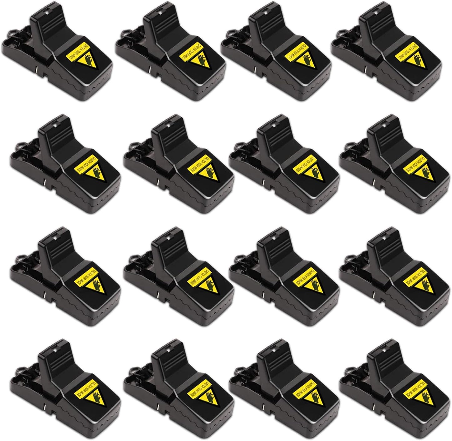 Mouse Traps 16 Pack | Humane Instant Catch Reusable Indoor & Outdoor Rodent Traps | Safe for Kids & Pets, Easy Clean Design - PuriLite