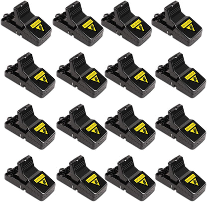 Mouse Traps 16 Pack | Humane Instant Catch Reusable Indoor & Outdoor Rodent Traps | Safe for Kids & Pets, Easy Clean Design - PuriLite