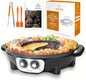 Food Party 2-in-1 Electric Hot Pot & BBQ Grill – Smokeless Indoor Korean BBQ Grill with Dual-Sided Shabu Shabu Hot Pot Divider – 1700W Large Fondue Cooker