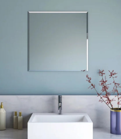 Appollo Summer Modern 61 cm (24 in.) Square Frameless Beveled Mirror