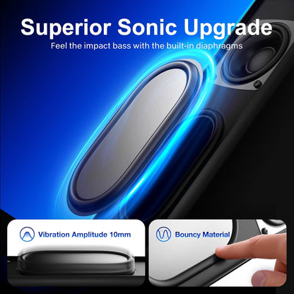 Nylavee Computer Speakers – Hi-Fi Stereo PC Speakers with Bass Boost & 9 LED Lighting Modes, USB/USB-C Powered, 3.5mm Wired Desktop Speakers - PuriLite