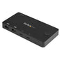 2 Port USB C KVM Switch - 4K 60Hz HDMI - Compact Dual Port UHD USB Type C Desktop Mini KVM Switch with USB C Cables - Bus Powered - MacBook iPad Pro ThinkPad IdeaPad EliteBook - TAA