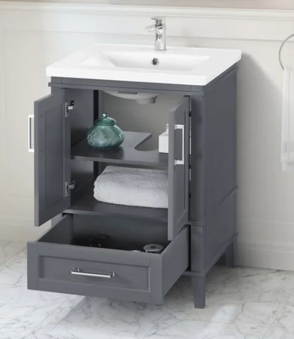 OVE Decors Navata 24 in. Vanity With White Ceramic Top