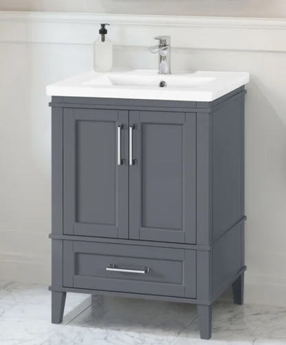 OVE Decors Navata 24 in. Vanity With White Ceramic Top