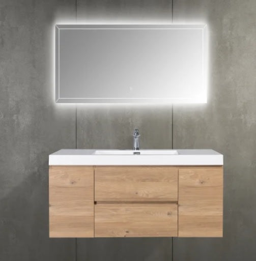 SERA 48 in. CAPRI Vanity with Glossy White Polymarble Countertop Item  1780214