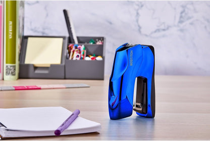 Heavy Duty Compact Stapler 40 Sheet Capacity Small Palm Size Design Metallic Blue - PuriLite