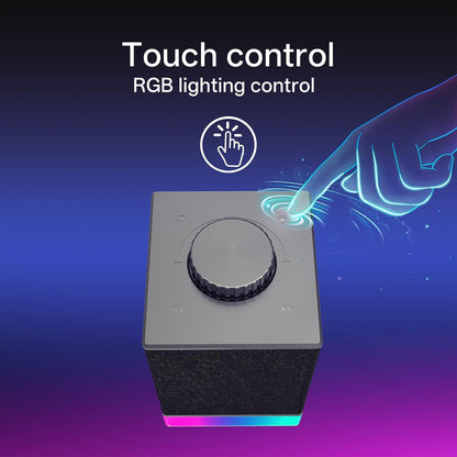 Redragon GS517 RGB Computer Speaker – 2.0 Stereo PC Speakers with Bluetooth 5.3 & USB, Touch Controls, Volume Knob, 8 RGB Lighting Effects - PuriLite
