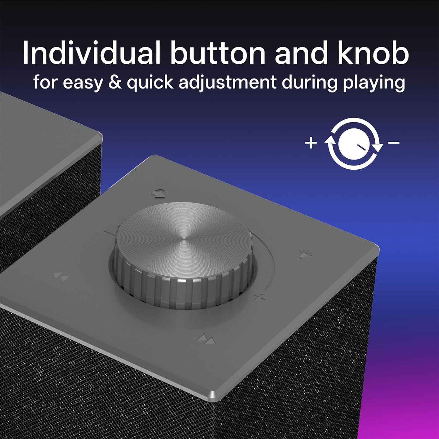 Redragon GS517 RGB Computer Speaker – 2.0 Stereo PC Speakers with Bluetooth 5.3 & USB, Touch Controls, Volume Knob, 8 RGB Lighting Effects - PuriLite