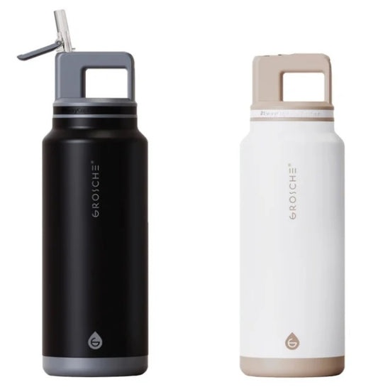 Grosche Alpine 1.2L (40 oz) Stainless Steel Water Bottle, 2 Pack - PuriLite