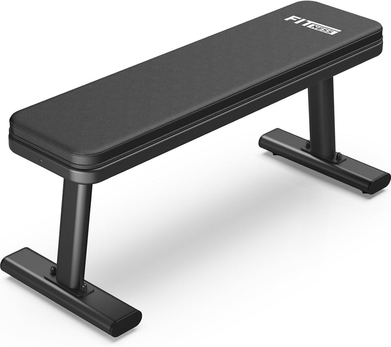 YAMO Flat Bench, 1455LBS/660KG Weight Bench for Home Gym, Easy Assembly Workout Bench with Adjustable foot Caps, Multipurpose Strength Training Bench Press for Full Body Workout