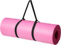 Thick Exercise Yoga Mat with Carrying Strap | 1/2-Inch Extra Thick Non-Slip Fitness Mat | Foam Workout Mat for Yoga, Pilates & Home Exercise | Pink