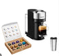 Nespresso Vertuo Next Deluxe Espresso and Coffee Machine by De'Longhi with 12 oz.Travel Mug and $20 Nespresso coffee voucher
