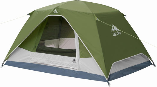 Camping Tent with Rainfly, 2/4/8 Person Tent,Waterproof Windproof Family Tent with Mesh Windows, Easy Set Up for Hiking and Outdoor for All Seasons