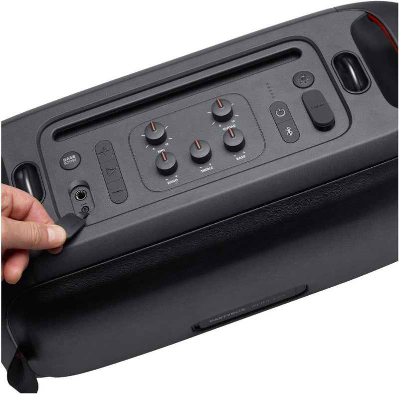 JBL PartyBox On-The-Go Powerful Portable Bluetooth Party Speaker with Dynamic Light Show, black
