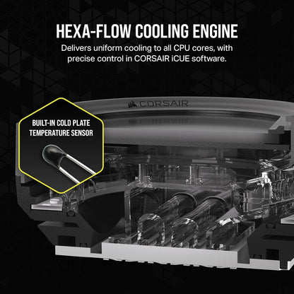 CORSAIR XC7 RGB Elite LCD CPU Water Block – 480×480 IPS LCD Display – 31 RGB LEDs – USB-C – Intel LGA 1700 & AMD AM5 – Custom Loop CPU Cooler