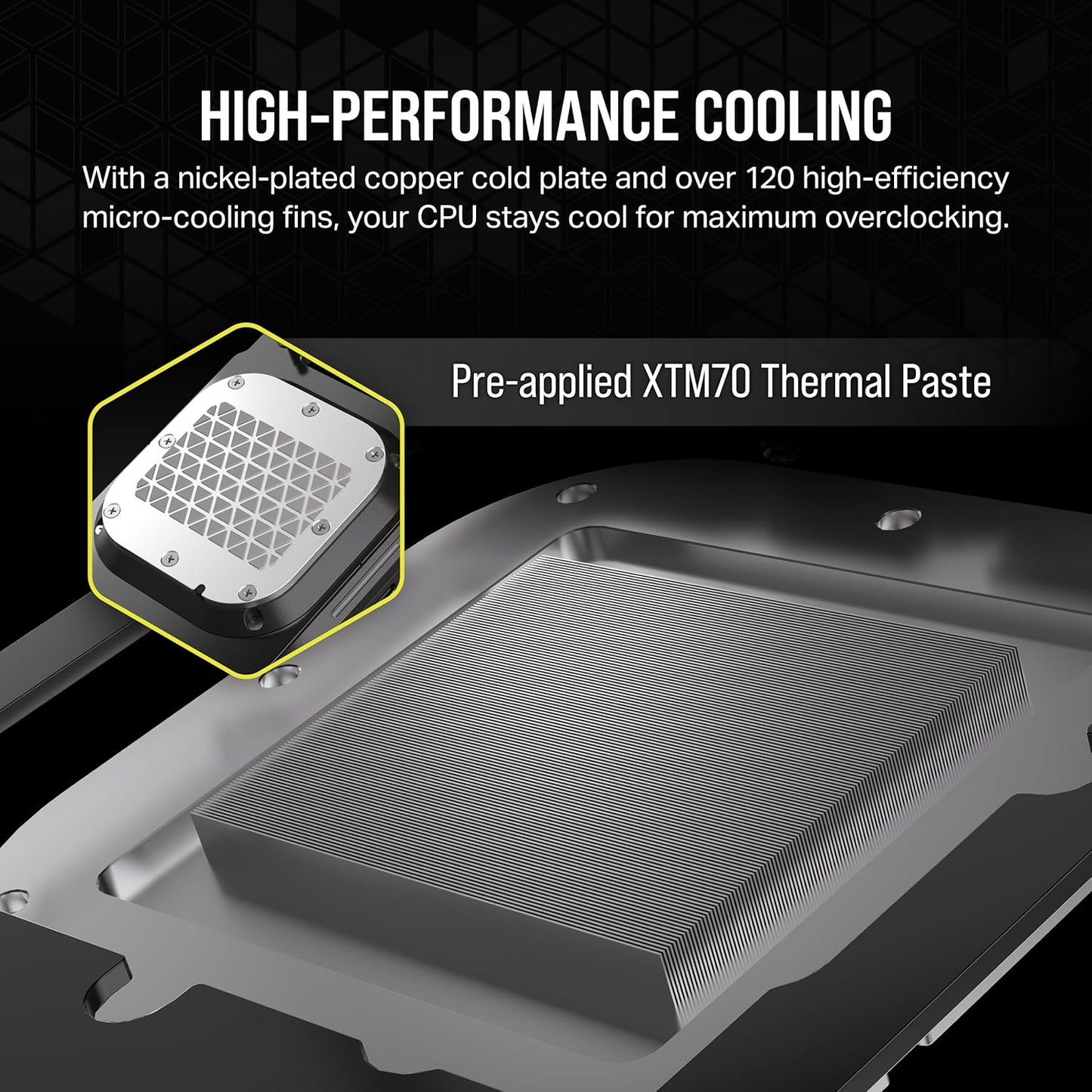 CORSAIR XC7 RGB Elite LCD CPU Water Block – 480×480 IPS LCD Display – 31 RGB LEDs – USB-C – Intel LGA 1700 & AMD AM5 – Custom Loop CPU Cooler