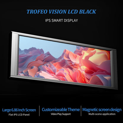 Thermalright Trofeo Vision LCD Case Sub-Display – 6.86″ Full-Color IPS Screen – 1280×480 Resolution – Magnetic Mount – DIY System Monitoring & Custom Themes - PuriLite