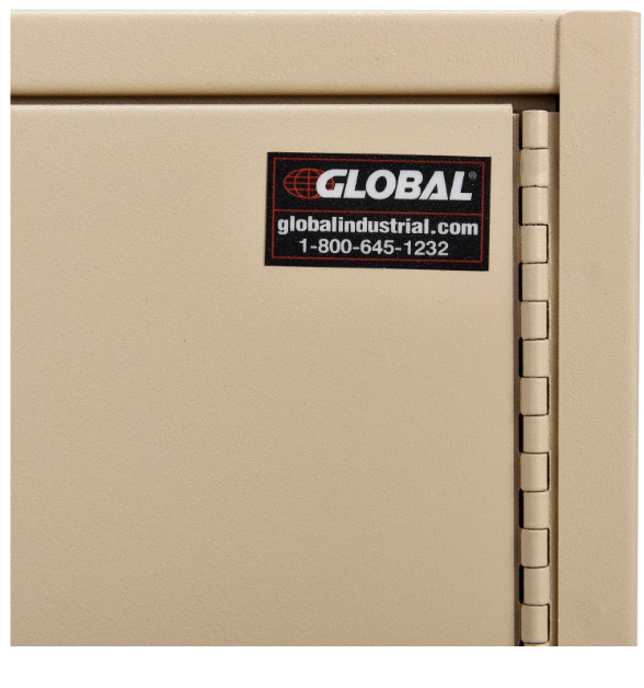 Global Industrial™ Medical Security Cabinet w/Double Key Locks, 14"Wx3-1/8"Dx17-1/8"H, Beige