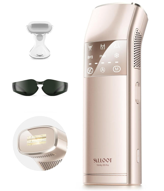 IPL Laser Hair Removal for Women and Men, 2 Lights, 2℃, 16.6 cm² Sapphire Ice Cooling for Sensitive Skin, 4-Pulse Mode for Ingrown Hair, Bikini, Face, Body Permanent Epilator Home Hair Removal Device