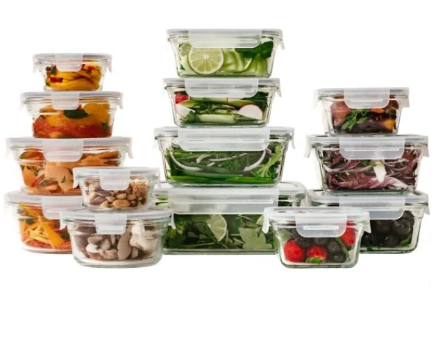 Glasslock Food Storage Set, 28-piece