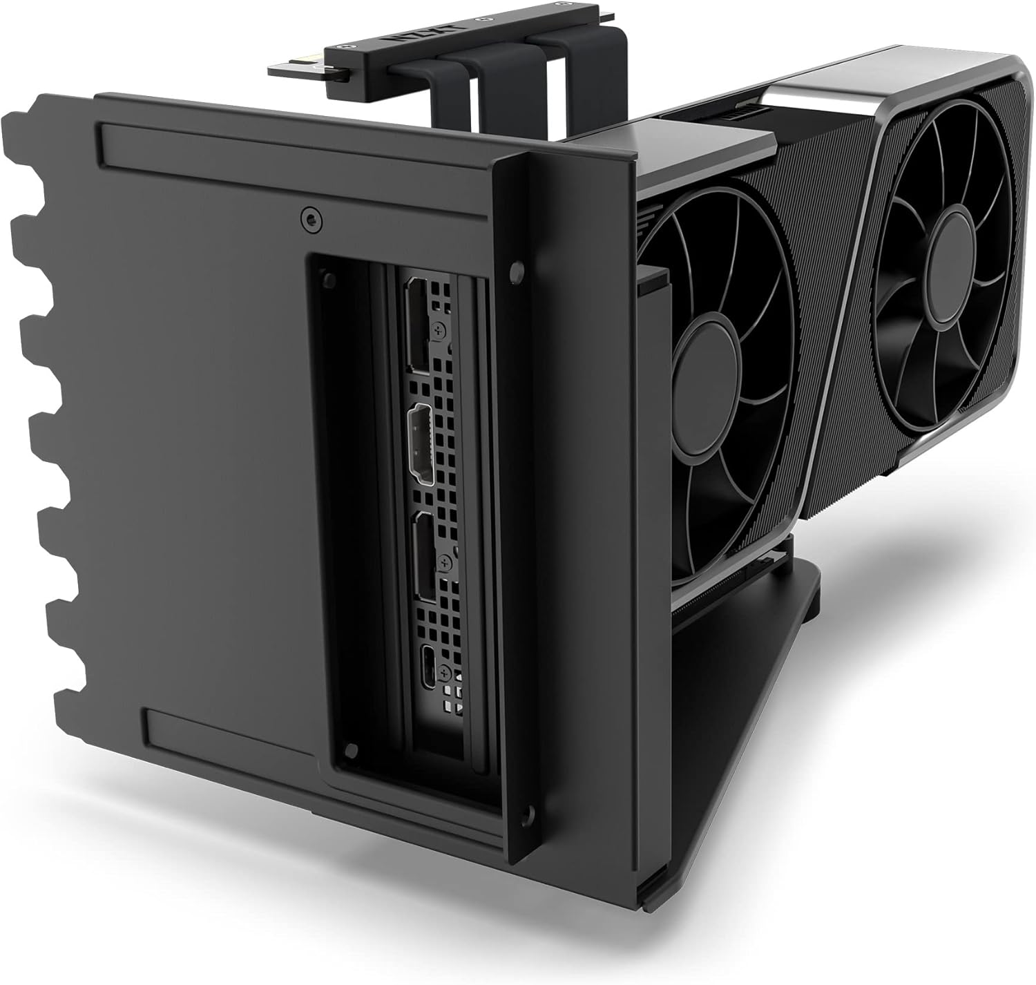 NZXT Vertical GPU Mounting Kit – PCIe 4.0 x16 Riser Cable 175mm – Heavy-Duty Steel GPU Holder – Anti-Sag Vertical Graphics Card Bracket - PuriLite