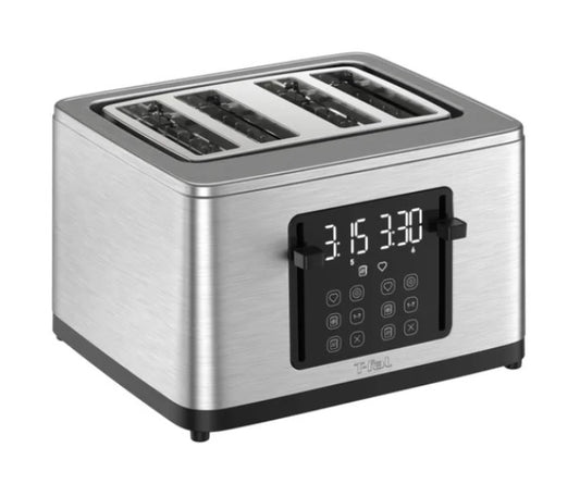 T-fal 4 Slice Digital Toaster, Stainless Steel - PuriLite