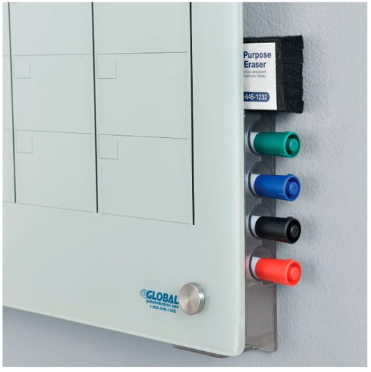 Global Industrial™ Glass Calendar Dry Erase Board, 36"W x 24"H