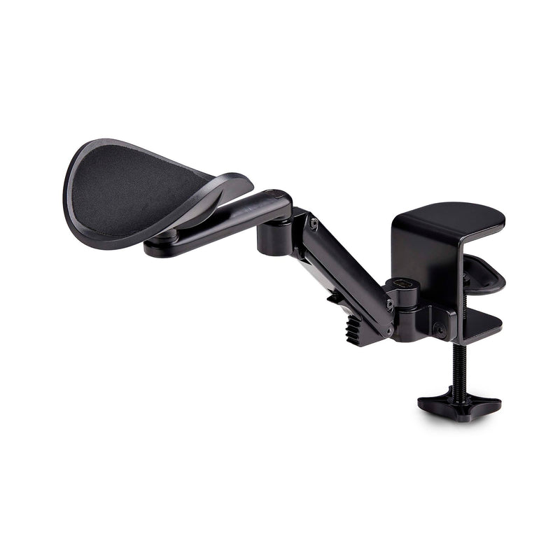 Adjustable Arm Rest for Office Desk, Ergonomic Arm/Elbow Support, 360-Degree Rotation, Clamp-On/No Drill Installation, Black