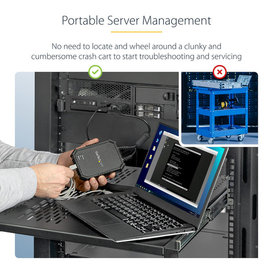 Laptop-to-Server KVM Console with Rugged Housing - TAA - PuriLite