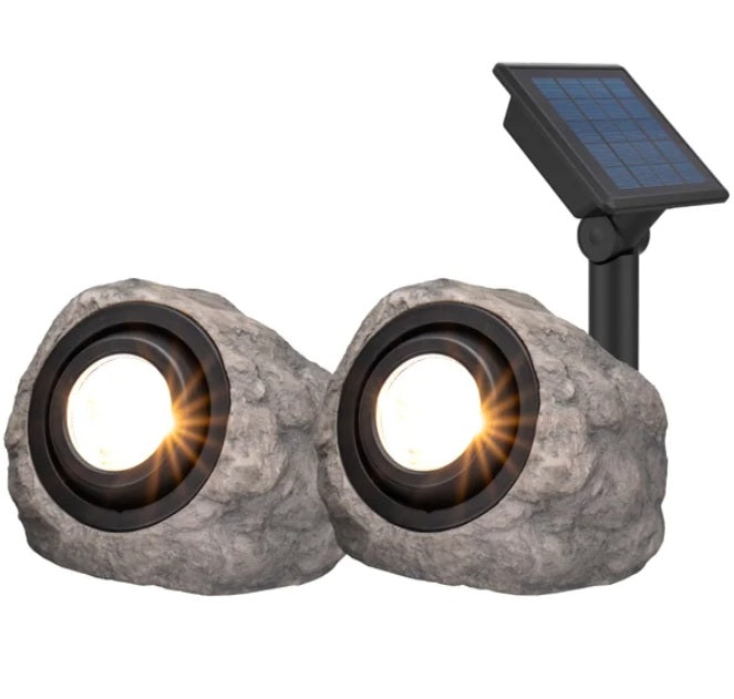 KODA Solar LED Rock Spotlights, 2-pack