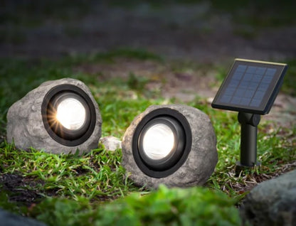 KODA Solar LED Rock Spotlights, 2-pack
