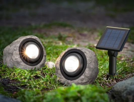 KODA Solar LED Rock Spotlights, 2-pack
