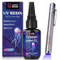 LET'S RESIN UV Resin Kit with Light, Bonding & Curing in Seconds, 25g UV Resin Kit with UV Flashlight for Welding, Jewelry UV Glue Adhesive for Plastic Repair, Glass Light, Craft Decor