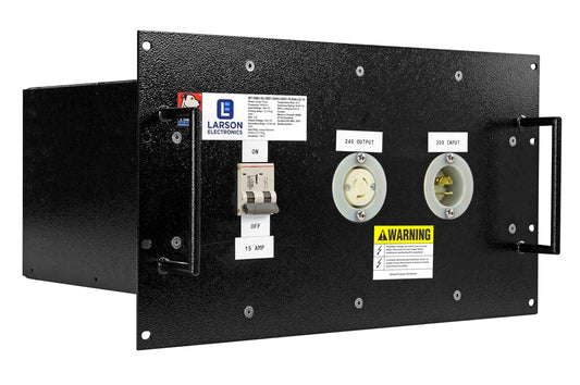 1 Phase Buck & Boost Step-Up Rack Mounted Transformer - 208V Primary - 240V Secondary - 20 Amps - 50/60Hz - Flange Mounted Plug/Receptacle