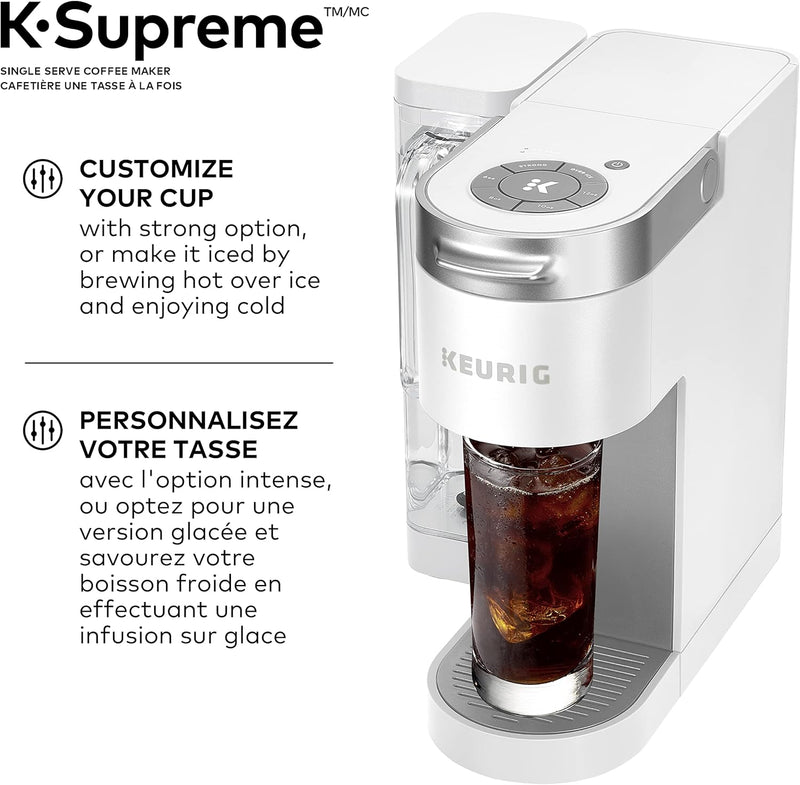 Keurig K-Supreme Single Serve K-Cup Pod Coffee Maker, With MultiStream Technology, White