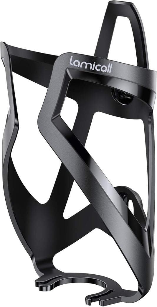 Lamicall Bike Water Bottle Holder - Lightweight & Sturdy Bike Cup Holder, Bicycle Drink Cage, Cycling Bike Water Bottle Cage with Screw Tool, for 2.75-3.94" Diameter Bottles