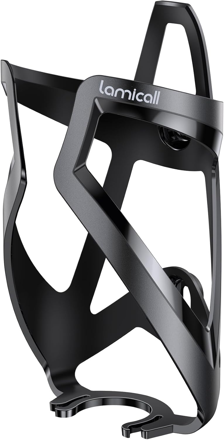 Lamicall Bike Water Bottle Holder - Lightweight & Sturdy Bike Cup Holder, Bicycle Drink Cage, Cycling Bike Water Bottle Cage with Screw Tool, for 2.75-3.94" Diameter Bottles
