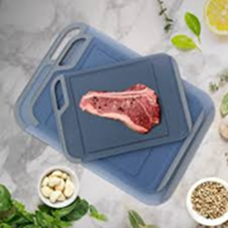 Neoflam Translucent Cutting Board Set – 3-Piece Extra Large Non-Slip Knife-Friendly Boards – Dishwasher Safe with Juice Groove - PuriLite