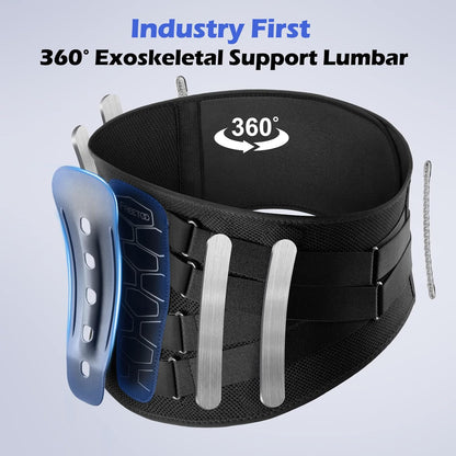 Back Support Belt for Lower Back Pain Relief, Medical Grade Back Brace with Lumbar Pad for Women & Men, Anti-skid Lumbar Support for Herniated Disc, Sciatica M Size(waist:33.4''-40.5'')