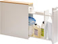 Yamazaki Home Tower Pull-Out Bathroom Storage Cabinet - Slim Bathroom Organizer With Wood Top