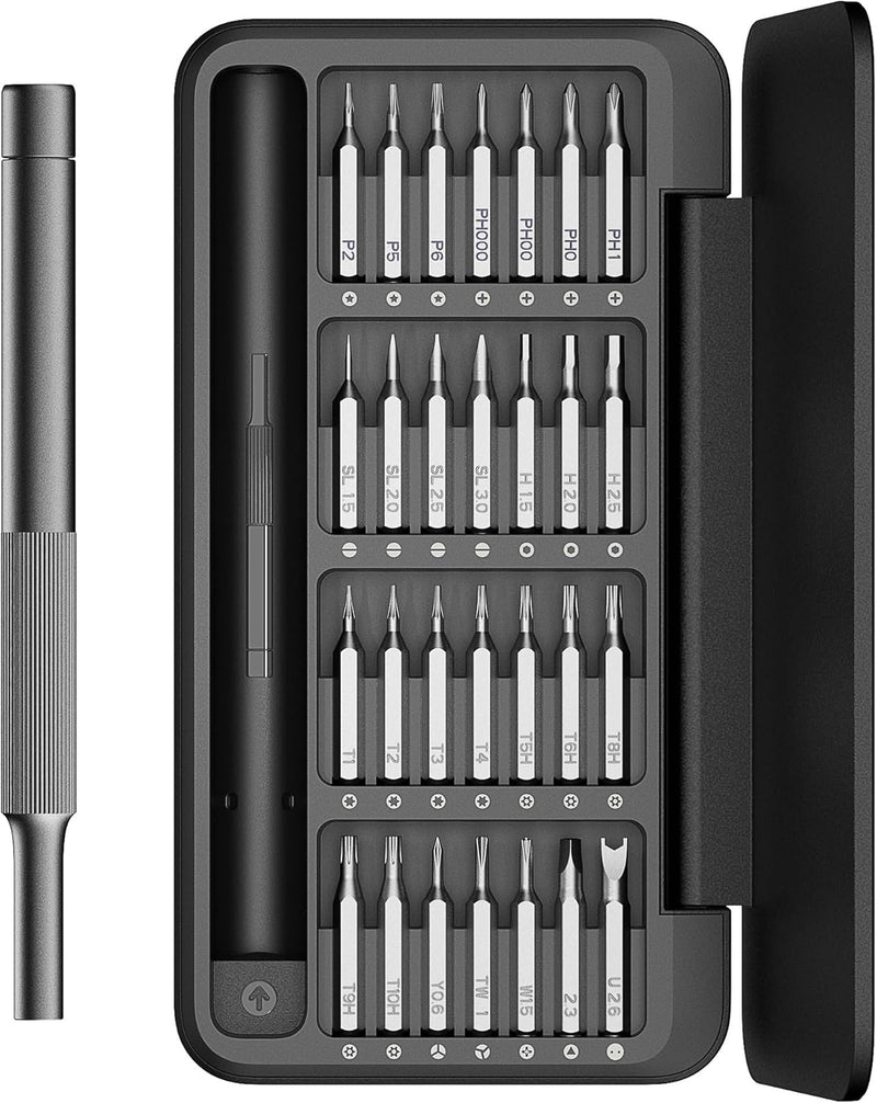 HOTO Precision Screwdriver Set, 28-in-1 Manual Screwdriver Set, Mini Hand with Magnetic S2-Steel Bits, Ideal for Phone/Glasses/Watches/Laptop