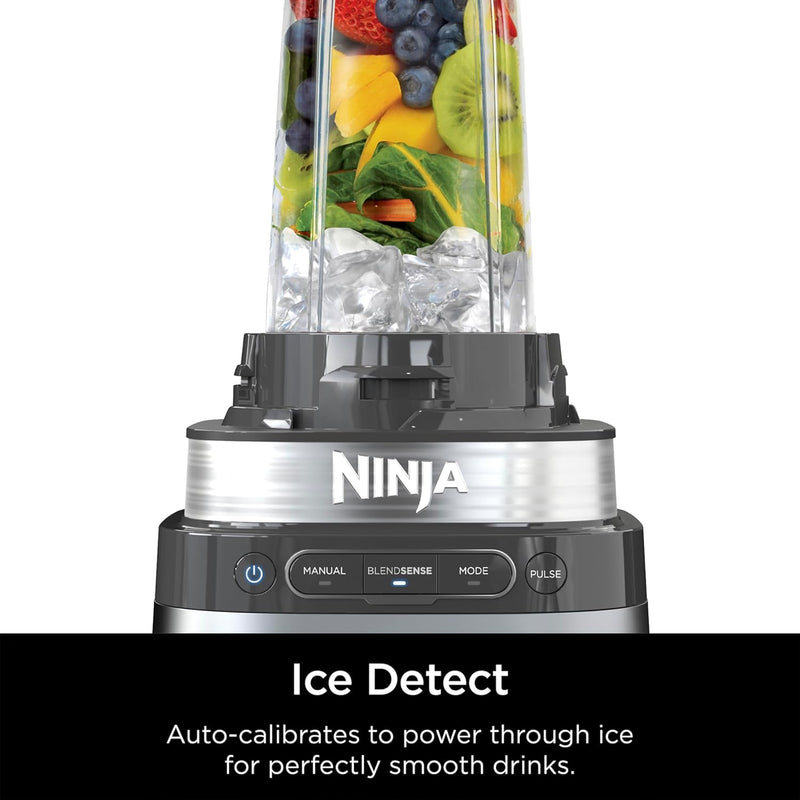 Ninja Detect Power Blender + Personal Single-Serve, BlendSense Technology, For Smoothies, Food and More, Compact Kitchen Countertop, 1700 P-Watts, 72 oz. Pitcher, 24 oz. Cup, TB300C (Canadian Version)