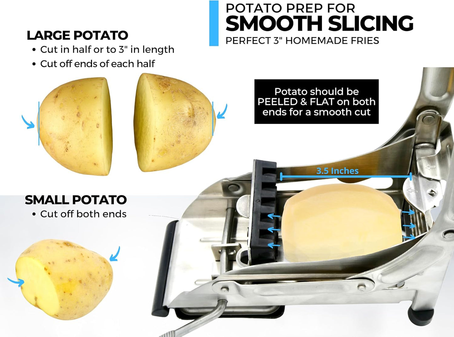 ICO Stainless Steel 2-Blade French Fry Potato Cutter