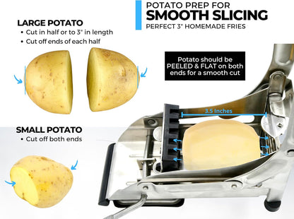 ICO Stainless Steel 2-Blade French Fry Potato Cutter